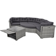 Afuera Living Outdoor Patio Convertible Sofa Bed Furniture Set
