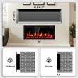 Afuera Living 42-Inch Black Recessed or Wall Mount Electric Fireplace