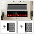 Afuera Living 60-Inch Black Recessed or Wall Mount Electric Fireplace