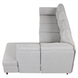 Afuera Living Contemporary 97-Inch Linen L-Shaped Sectional Sofa in Grey