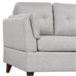 Afuera Living Contemporary 97-Inch Linen L-Shaped Sectional Sofa in Grey