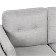 Afuera Living Contemporary 97-Inch Linen L-Shaped Sectional Sofa in Grey
