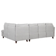 Afuera Living Contemporary 97-Inch Linen L-Shaped Sectional Sofa in Grey