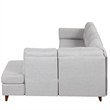 Afuera Living Contemporary 97-Inch Linen L-Shaped Sectional Sofa in Grey