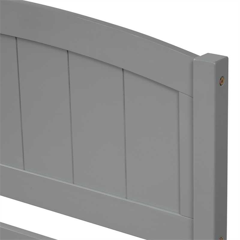 Afuera Living Twin Platform Bed with 2 Storage Drawers in Gray
