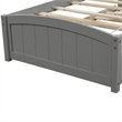 Afuera Living Twin Platform Bed with 2 Storage Drawers in Gray