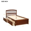 Afuera Living Twin Platform Storage Bed with 2 Drawers in Walnut
