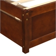 Afuera Living Twin Platform Storage Bed with 2 Drawers in Walnut