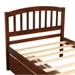 Afuera Living Twin Platform Storage Bed with 2 Drawers in Walnut