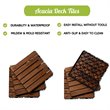 Afuera Living 12x12 Inch Interlocking Acacia Wood Deck Tile in Brown