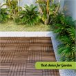 Afuera Living 12x12 Inch Interlocking Acacia Wood Deck Tile in Brown