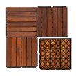 Afuera Living 12x12 Inch Interlocking Acacia Wood Deck Tile in Brown