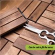 Afuera Living 12x12 Inch Interlocking Acacia Wood Deck Tile in Brown
