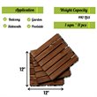 Afuera Living 12x12 Inch Interlocking Acacia Wood Deck Tile in Brown