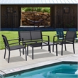 Afuera Living 4-Piece Outdoor Patio Conversation Furniture Set