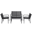 Afuera Living 4-Piece Outdoor Patio Conversation Furniture Set