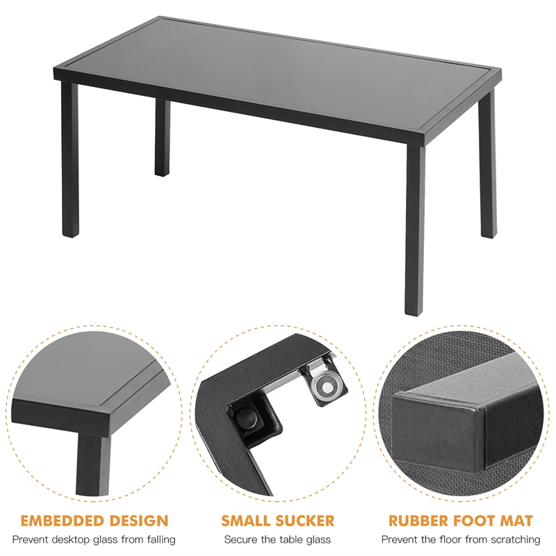 Afuera Living 4-Piece Outdoor Patio Conversation Furniture Set