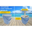 Afuera Living Portable Outdoor Bar Table with 15L Ice Bucket in Blue