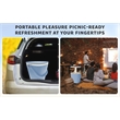 Afuera Living Portable Outdoor Bar Table with 15L Ice Bucket in Blue