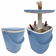 Afuera Living Portable Outdoor Bar Table with 15L Ice Bucket in Blue
