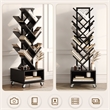Afuera Living 360-Degree Rotating Double-V Bookcase with Lockable Wheels