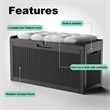 Afuera Living 60-Gallon Weatherproof Outdoor Storage Box in Black Resin