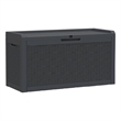 Afuera Living 60-Gallon Weatherproof Outdoor Storage Box in Black Resin