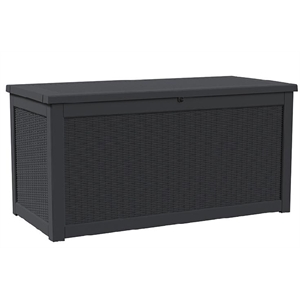 Afuera Living 260-Gallon Outdoor Storage Box with Gas Spring in Black