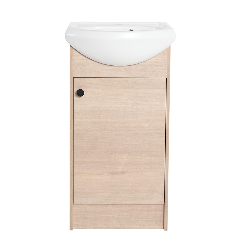 Afuera Living 18-Inch Freestanding Bathroom Vanity with Ceramic Sink