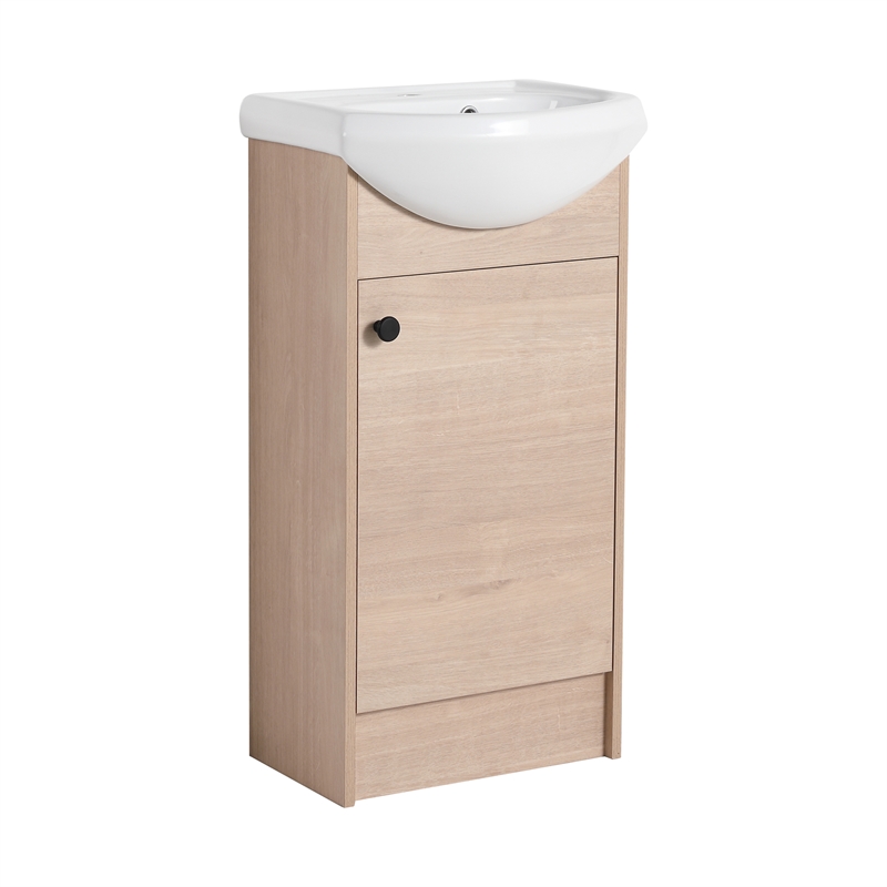 Afuera Living 18-Inch Freestanding Bathroom Vanity with Ceramic Sink
