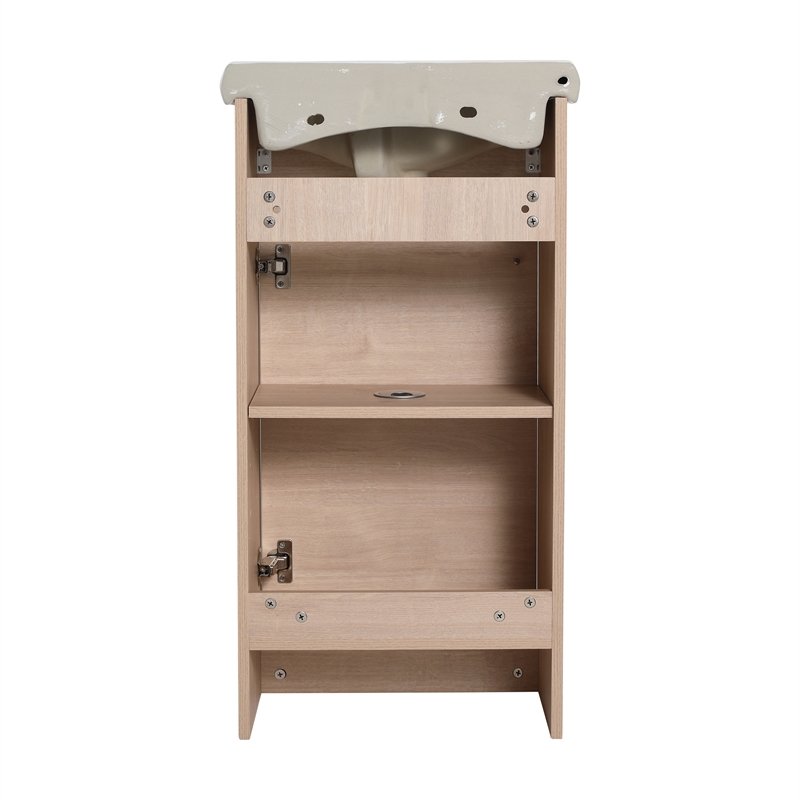 Afuera Living 18-Inch Freestanding Bathroom Vanity with Ceramic Sink