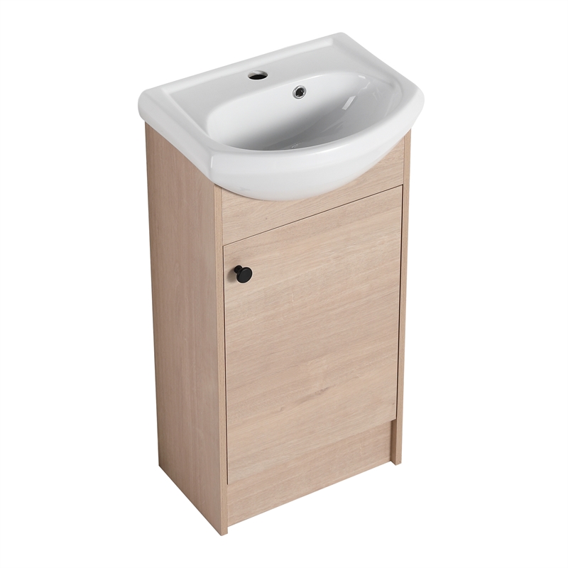 Afuera Living 18-Inch Freestanding Bathroom Vanity with Ceramic Sink