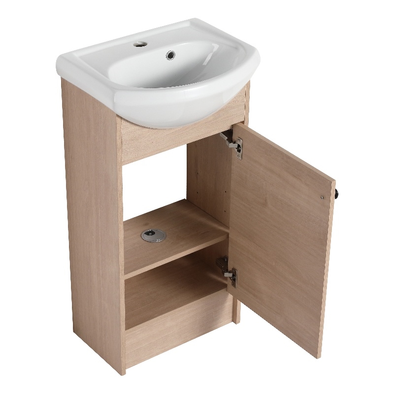 Afuera Living 18-Inch Freestanding Bathroom Vanity with Ceramic Sink
