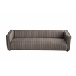 Afuera Living Gray Fabric Channel-Tufted Sofa with Wood Frame