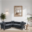 Afuera Living Contemporary 62.5-Inch Dark Gray Flannel 2-Piece Sofa Set