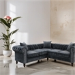 Afuera Living Contemporary 62.5-Inch Dark Gray Flannel 2-Piece Sofa Set