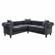 Afuera Living Contemporary 62.5-Inch Dark Gray Flannel 2-Piece Sofa Set