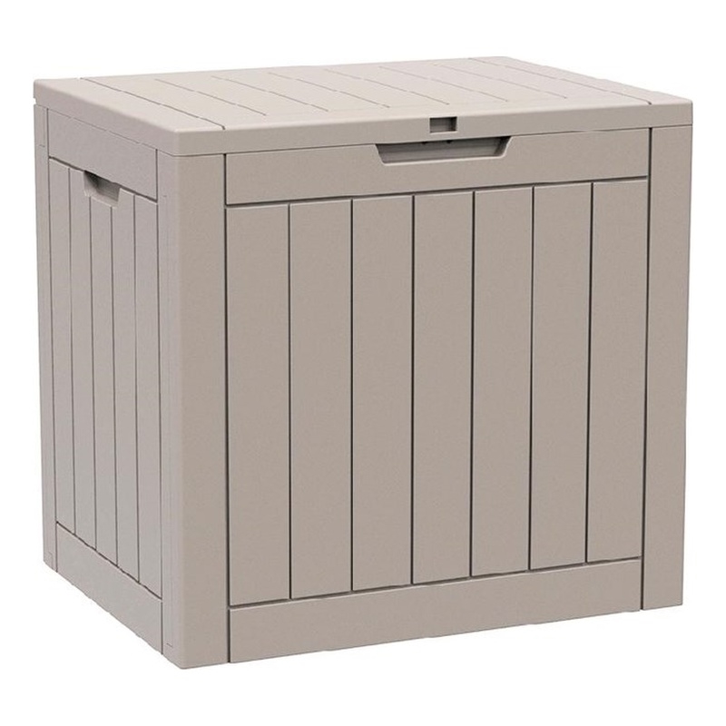 Afuera Living 30-Gallon Weatherproof Outdoor Storage Box in Tan Resin