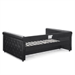 Afuera Living Black Button-Tufted Daybed with Roll-Out Trundle