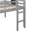 Afuera Living Gray Full Loft Bed with Slide & Stairs & Chalkboard