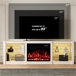 Afuera Living 70-Inch White TV Stand with 23-Inch Electric Fireplace and LED