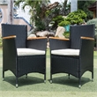 Afuera Living 7-Piece Outdoor Wicker Dining Set with Acacia Wood Table