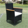 Afuera Living 7-Piece Outdoor Wicker Dining Set with Acacia Wood Table