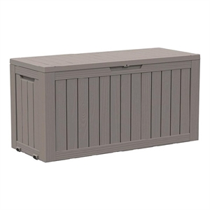 Afuera Living 72-Gallon Weatherproof Outdoor Storage Box in Light Coffee