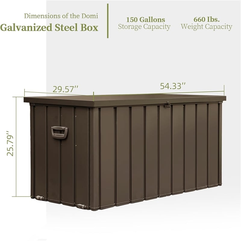 Afuera Living 150-Gallon Brown Waterproof Outdoor Storage Box