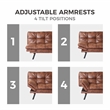 Afuera Living Brown Convertible Folding Sofa Bed with Memory Foam