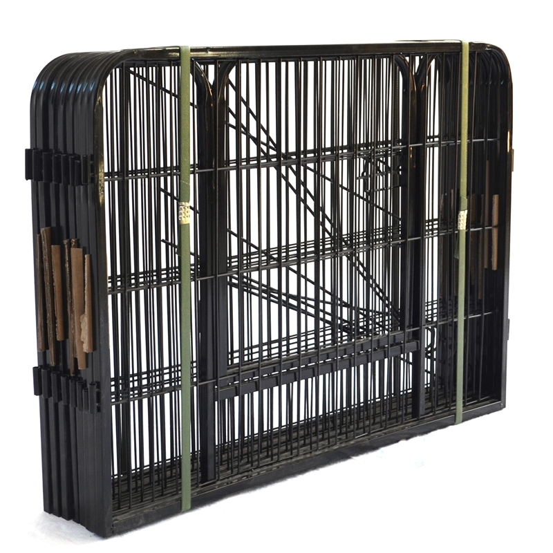 Afuera Living Contemporary 40-Inch 8-Panel Iron Pet Playpen with Gate
