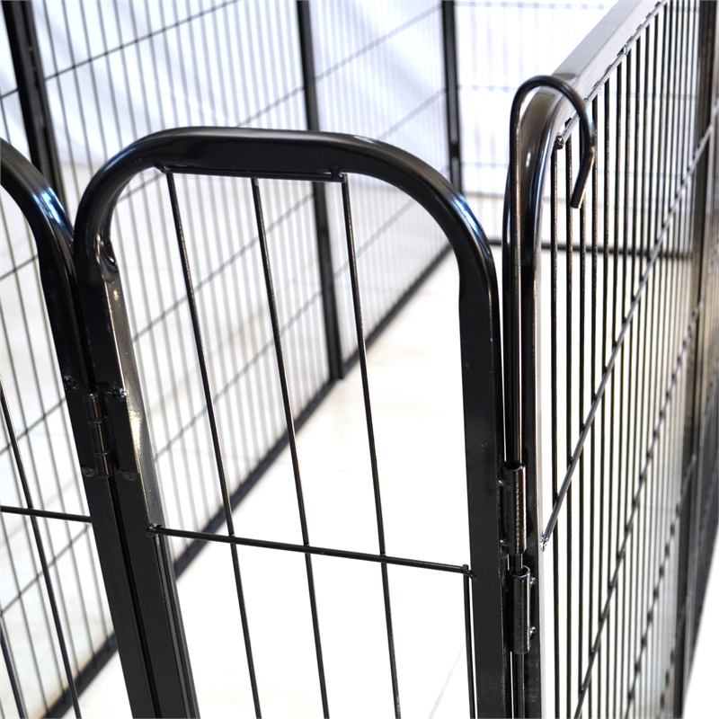 Afuera Living Contemporary 40-Inch 8-Panel Iron Pet Playpen with Gate