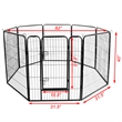 Afuera Living Contemporary 40-Inch 8-Panel Iron Pet Playpen with Gate