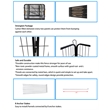 Afuera Living Contemporary 40-Inch 8-Panel Iron Pet Playpen with Gate